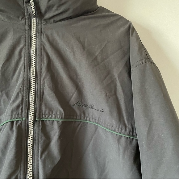 Eddie Bauer Men's Coat Jacket with Stowable Hood Nylon Fleece Midweight sz L - Picture 6 of 14
